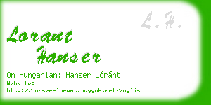 lorant hanser business card